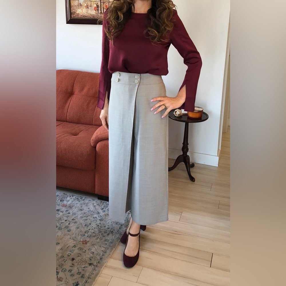 Club Monaco Yolande Wool Crossover Pants
